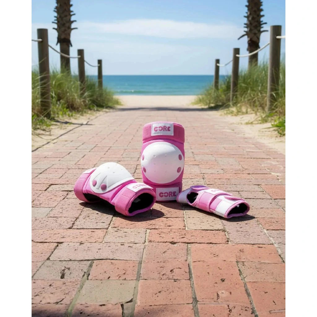 Chrániče kolen a loktů CORE Junior All Pink